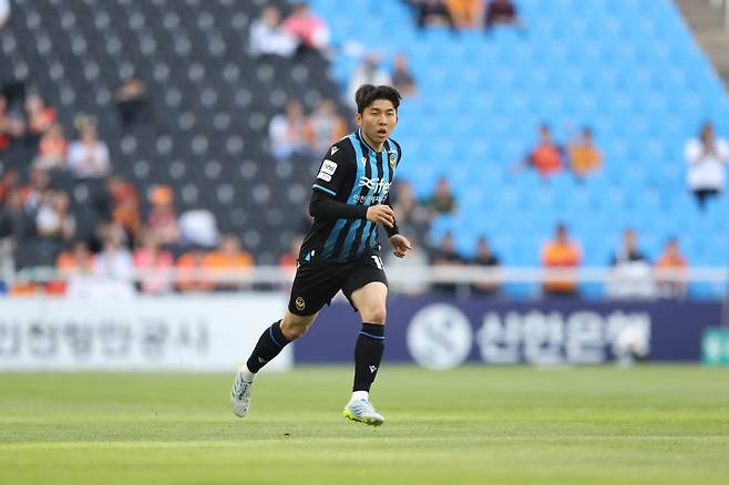 인천 유나이티드 미드필더 서재민. /사진=한국프로축구연맹 제공