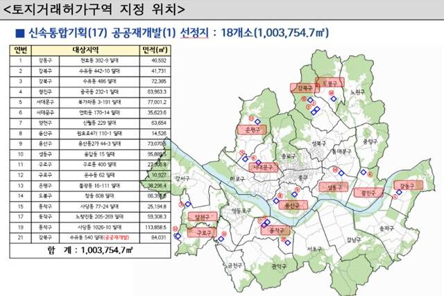 서울시가 부동산 투기 유입을 차단하기 위해 신속통합기획 주택재개발 후보지 18곳과 모아타운 10곳을 토지거래허가구역으로 지정했다. /서울시