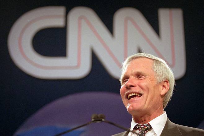 CNN 창립자인 테드 터너의 생전 모습. 그는 6일(현지 시각) 87세의 나이로 별세했다. /AP