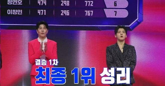 ‘무명전설’ 가수 성리가 1위를 차지하면서 역전의 대서사시를 썼다. MBN 영상 캡처