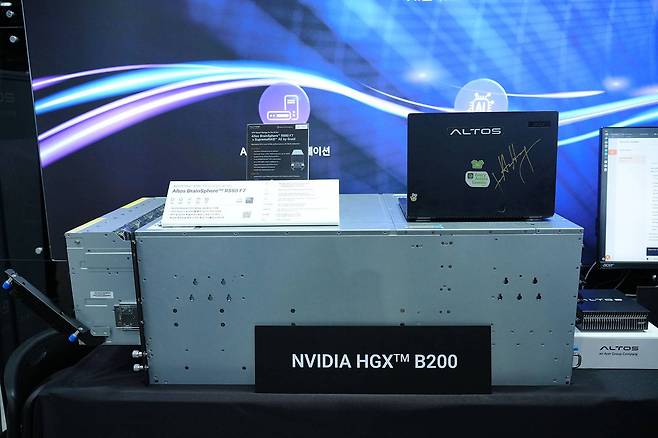 알토스 컴퓨팅의 HGX B200 기반 서버 장비 / 출처=IT동아
