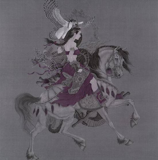 준정俊貞 - 질투의 화신 113x110cm, 견본채색, 2026