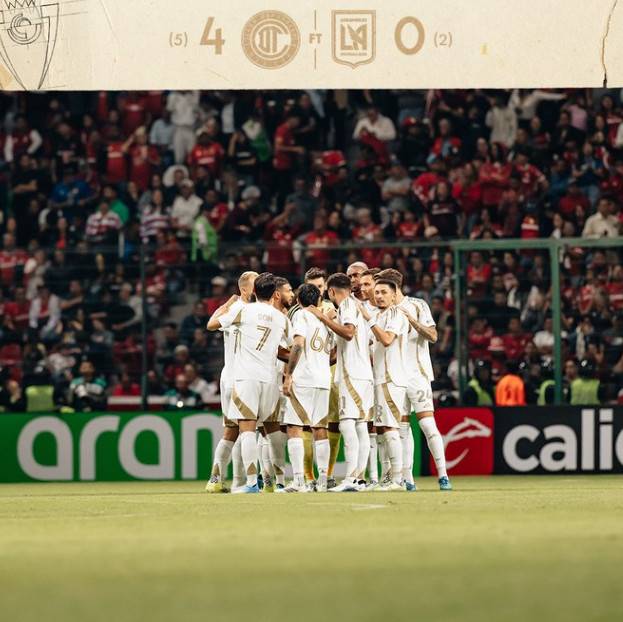 LAFC는 7일(한국 시간) 멕시코 톨루카의 에스타디오 네메시오 디에스에서 열린 '2026 북중미카리브연맹(CONCACAF) 챔피언스컵' 준결승 2차전 원정 경기에서 톨루카(멕시코)에 0-4로 완패했다. /사진=LAFC 공식 SNS 갈무리