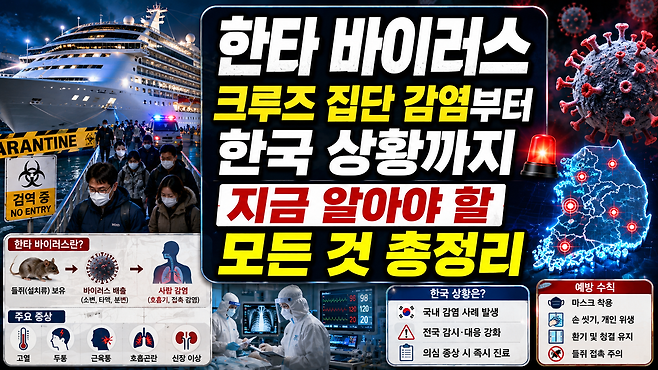 한타 바이러스 크루즈 집단 감염부터 한국 상황까지 지금 알아야 할 모든 것 총정리