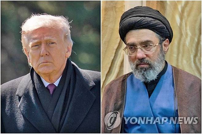 트럼프 미국 대통령과 모즈타바 하메네이 이란 최고지도자.연합뉴스