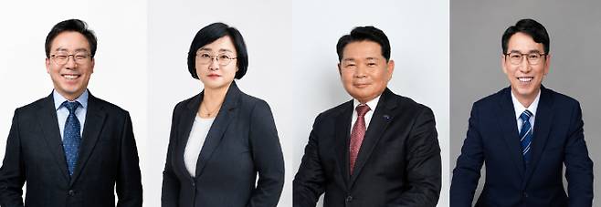 강원특별자치도교육감 선거에 출마한 후보자들. 좌측부터 강삼영, 박현숙, 신경호, 최광익 예비후보(이름순). 중앙선거관리위원회 제공