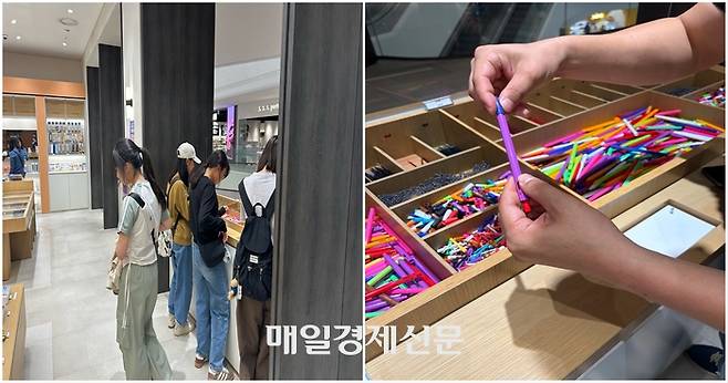 모나미 스토어 DIY 체험존. [변덕호 기자]