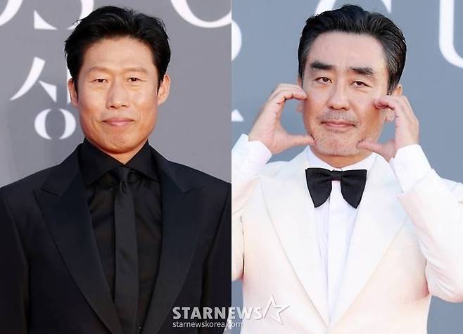 유해진(왼쪽), 류승룡 /사진=김휘선 기자