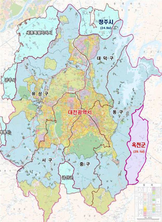개발제한구역 현황.(사진=충북도 제공)