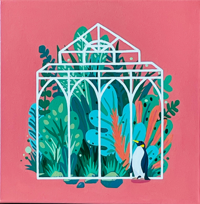 이지원 작, '나의 작은 정원', 캔버스에 아크릴, 30x30cm, 2025. 갤러리 청애 제공