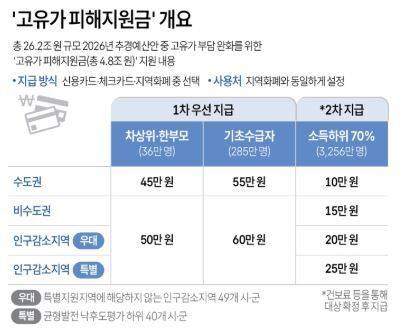 '고유가 피해지원금' 개요/사진=연합뉴스
