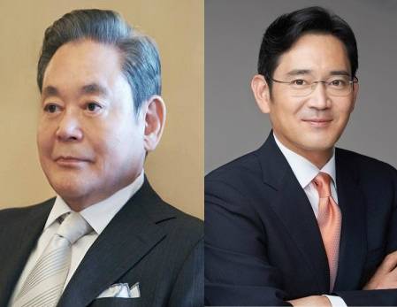 고(故) 이건희 삼성 선대회장(왼쪽)과 이재용 삼성전자 회장. 세계일보DB