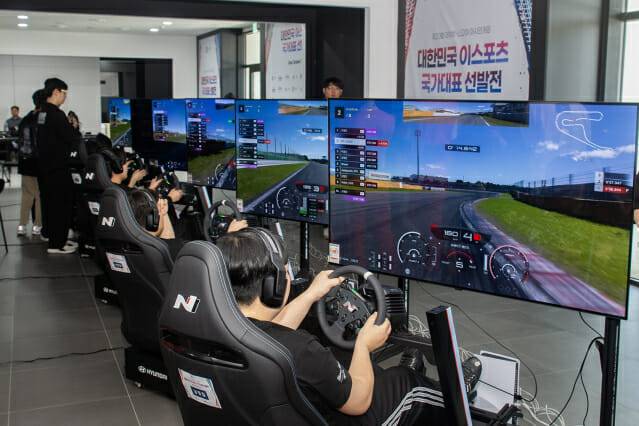 지난 8일 현대 N 페스티벌 1라운드에서 개최된 아이치·나고야 아시안게임 ‘그란 투리스모 7’ 국가대표 선발전 모습.(사진=LG전자)