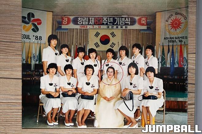 ▲윤덕주 여사(빨간 원)