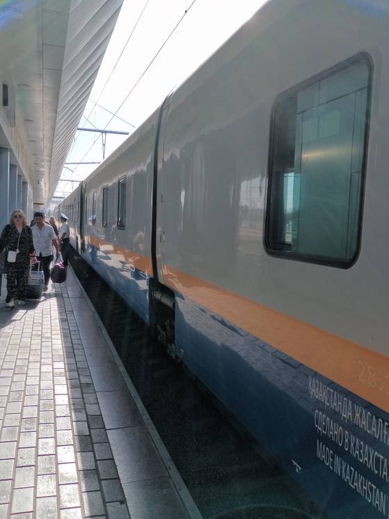 A carriage on the Talgo Express, Kazakhstan [JOEL DOWN]