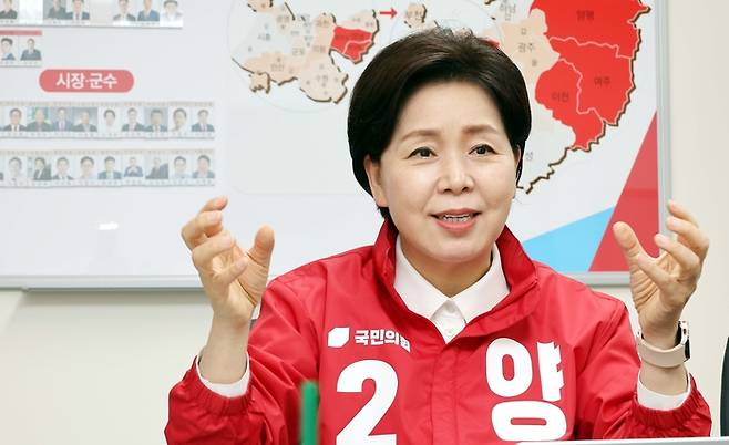 지난 8일 경기 수원에 있는 국민의힘 경기도당에서 양향자 경기지사 후보가 매일경제와 인터뷰하고 있다. 김재훈 기자