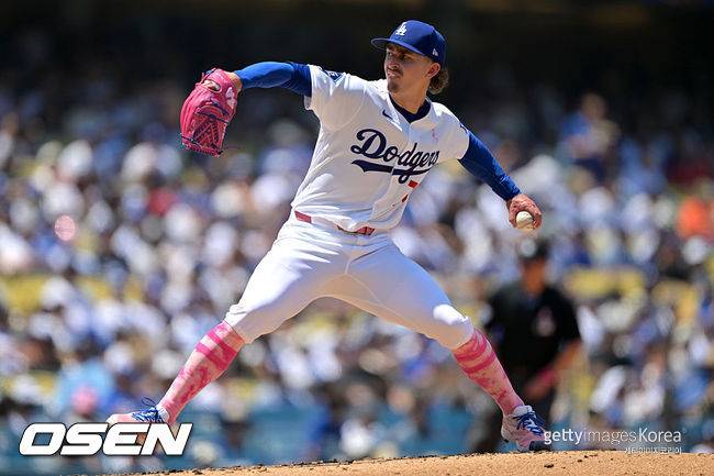 [사진] LA 다저스 저스틴 로블레스키. ⓒGettyimages(무단전재 및 재배포 금지)