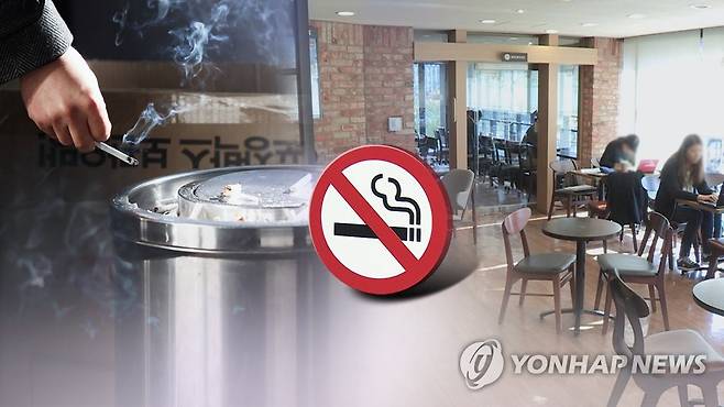 카페 금연구역(CG) [연합뉴스TV 제공]