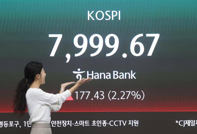 12일 오전 서울 중구 하나은행 딜링룸 현황판에 코스피가 표시돼 있다. [사진=연합뉴스]