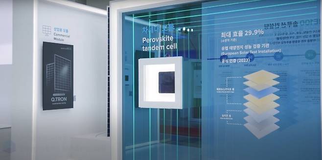 한화큐셀이 자체 개발 및 제작한 탠덤 셀./한화솔루션