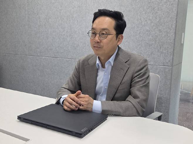 오종욱 웨이브릿지 대표가 이데일리와 인터뷰하고 있다. (사진= 웨이브릿지 제공)