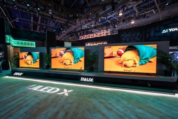 하이센스가 CES 2025에서 선보인 116인치 미니 RGB TV(하이센스 제공).