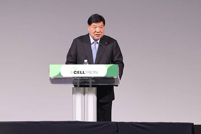 서정진 셀트리온 회장이 2026년 3월 24일 인천 송도에서 열린 정기 주주총회에서 발언하고 있다. /셀트리온