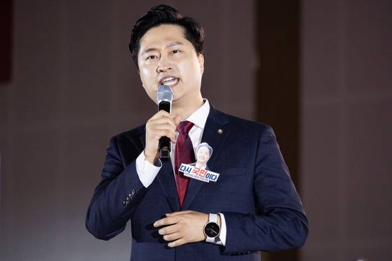 우재준 국민의힘 청년최고위원이 당 선대위 구성에 반발했다. 전민규 기자