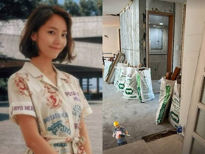 배우 이범수의 전처 이윤진이 정착한 한국 집을 개조하고 있다. / 사진=이윤진 SNS