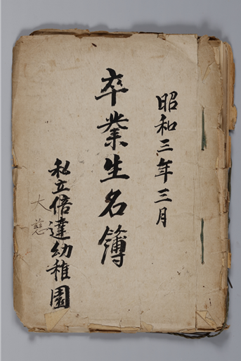 졸업생 명부(1928년). /대자유치원