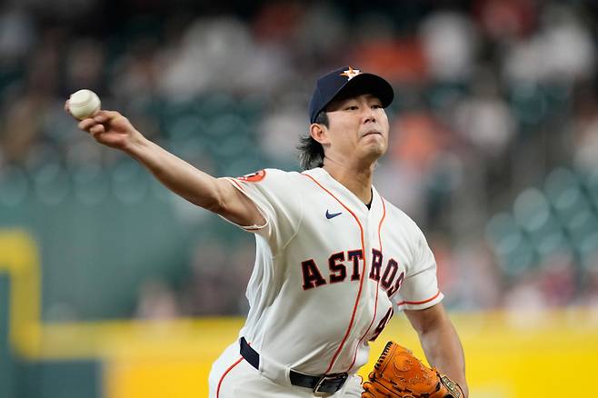 <yonhap photo-4865="">13일(한국시간) 부상 복귀전을 소화한 이마이 타츠야. [AP=연합뉴스]</yonhap>