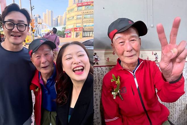 ▲ 심진화 김원효 부부가 19년째 동료 고(故) 김형은의 아버지를 챙기고 있다. 출처|심진화 SNS