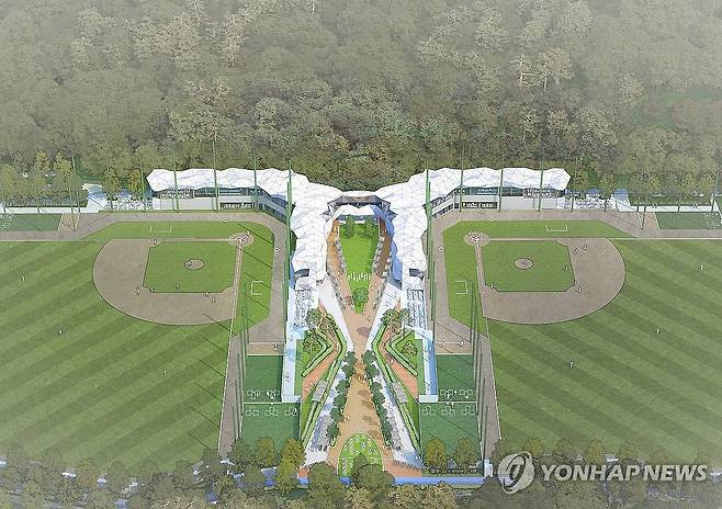 울주야구장 조감도 (울산=연합뉴스) 18일 울산 울주군은 내년 상반기 착공을 목표로 서생면 일대에 추진 중인 울주야구장 조성 사업에 박차를 가한다고 밝혔다. 사진은 울주야구장 조감도. 2025.8.18 [울주군 제공.재판매 및 DB 금지] young@yna.co.kr