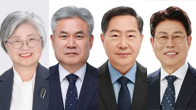 사진 왼쪽부터 강미애, 안광식, 원성수, 임전수 후보. (사진=선관위 제공)