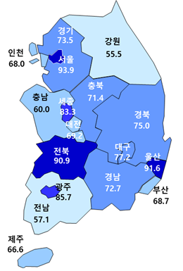 5월 아파트 입주전망지수. 주택산업연구원 제공