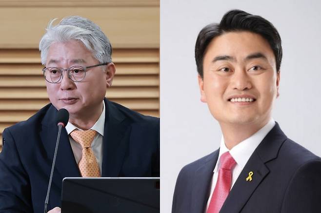 6·3 지방선거 경기지사 후보에 출마하는 조응천 개혁신당 후보(왼쪽), 홍성규 진보당 후보. 연합뉴스·진보당 제공