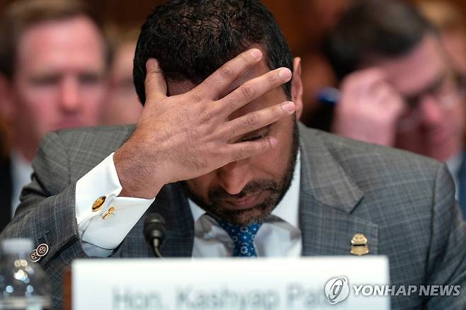 캐시 파텔 FBI 국장 [AP=연합뉴스. 재판매 및 DB 금지]