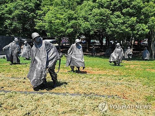 워싱턴DC의 한국전쟁참전 기념공원 [연합뉴스 자료사진 재판매 및 DB금지]