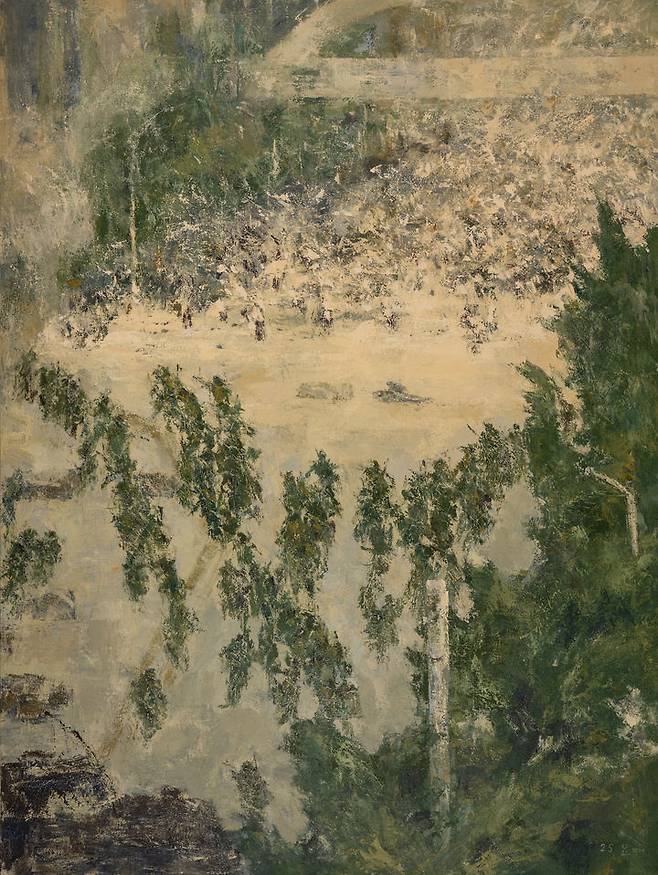 철목(鐵木), 캔버스에 아크릴, 259×194cm, 2025 *재판매 및 DB 금지