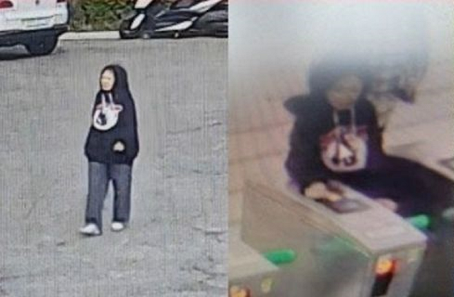 지난달 서울 북한산에서 실종되기 전 김씨 모습. 뉴시스