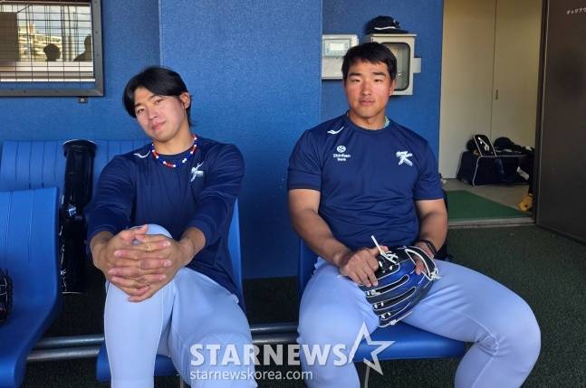 김도영(왼쪽)과 안현민. /사진=김동윤 기자