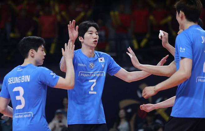 현대캐피탈 선수들 [FIVB 홈페이지 캡처. 재배포 및 DB 금지]