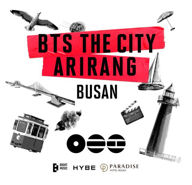 ‘BTS THE CITY ARIRANG BUSAN’ 프로젝트 키비주얼. 파라다이스 호텔 부산 제공