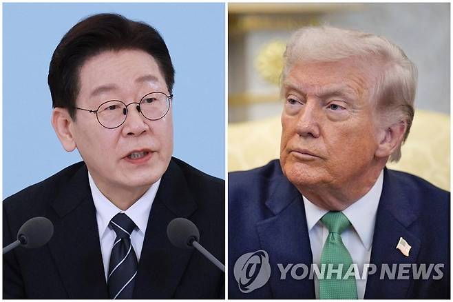 이재명 대통령(왼쪽)과 트럼프 미국 대통령 [EPA=연합뉴스·연합뉴스 자료사진. 재판매 및 DB 금지]
