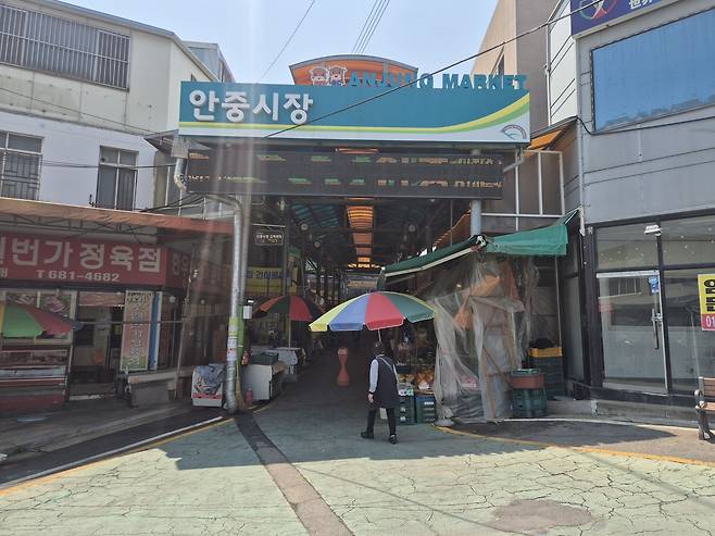 지난 14일 경기 평택시 안중읍 안중시장 모습. 김도윤 기자
