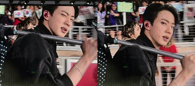 'JIN STANFORD TAKEOVER' 방탄소년단 진, 압도적 '깃발 석진'..스탠퍼드 뒤흔든 완벽 라이브
