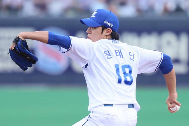 19일 포항 KT전 대승을 이끌고 2승을 달성한 원태인. 사진제공=삼성 라이온즈