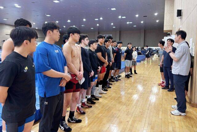 예비국가대표 육성사업 레슬링 종목 훈련 장면. /대한체육회 제공