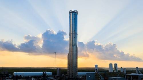 스페이스X의 스타십 로켓 부스터 [스페이스X(SpaceX) X 게시물. 재판매 및 DB 금지]