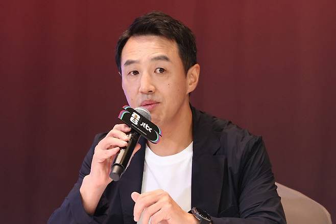 인사말하는 곽준석 JTBC 월드컵 방송중계단장. 사진=연합뉴스
